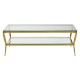 Eclectic Gold And Glass Coffee Table 
