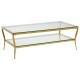 Eclectic Gold And Glass Coffee Table 