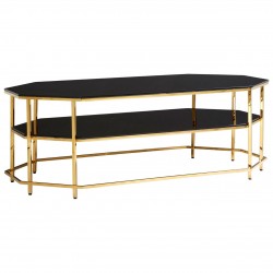 Eclectic Gold And Black Coffee Table 