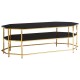 Eclectic Gold And Black Coffee Table 