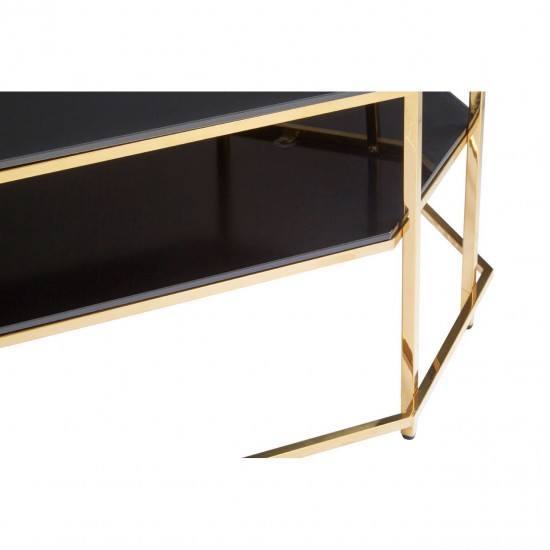 Eclectic Gold And Black Coffee Table 