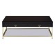 Brach Black and Gold Finish Coffee Table 