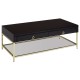 Brach Black and Gold Finish Coffee Table 