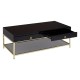Brach Black and Gold Finish Coffee Table 
