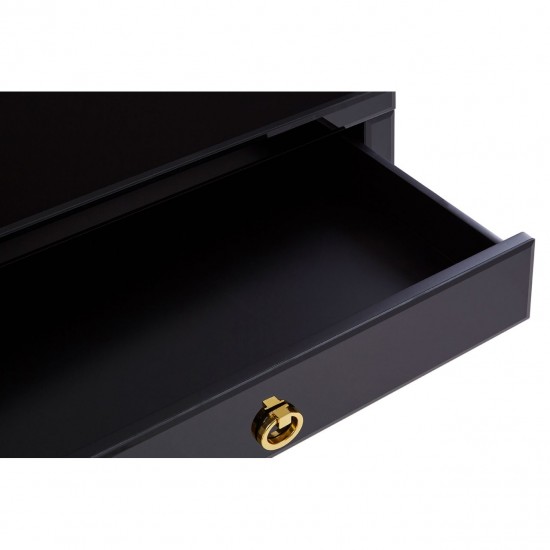Brach Black and Gold Finish Coffee Table 
