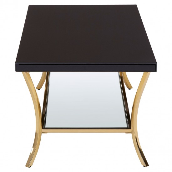 Brach 11 Black and Gold Finish Coffee Table