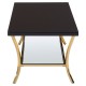 Brach 11 Black and Gold Finish Coffee Table