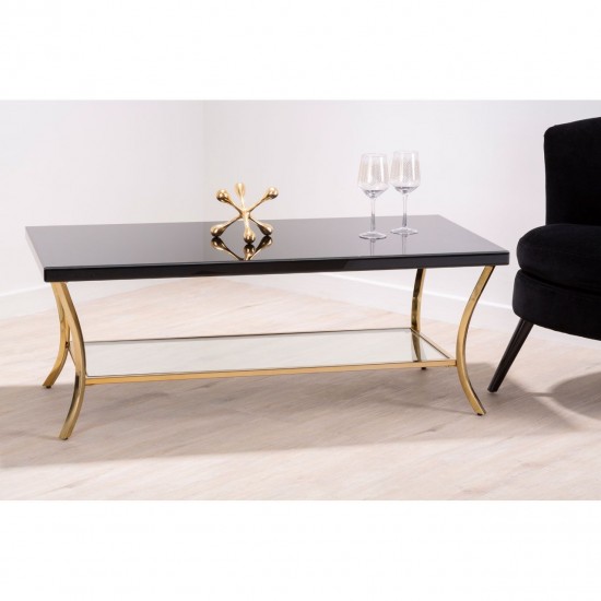 Brach 11 Black and Gold Finish Coffee Table