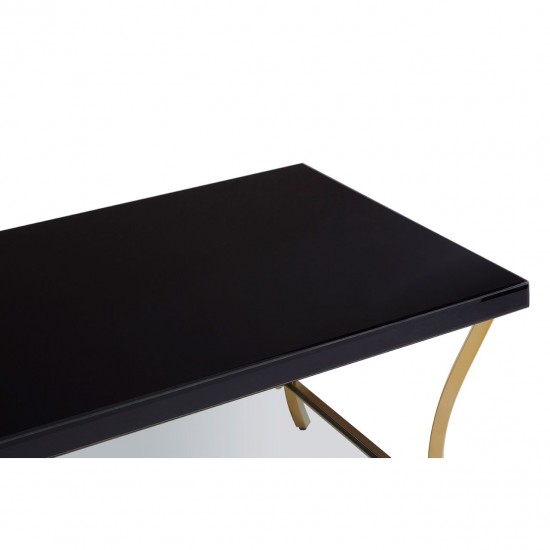 Brach 11 Black and Gold Finish Coffee Table