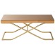 Kingston Brown Glass and Gold Finish Coffee Table