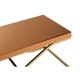 Kingston Brown Glass and Gold Finish Coffee Table