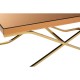 Kingston Brown Glass and Gold Finish Coffee Table
