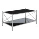 Ascot Chrome And Black Glass Coffee Table 