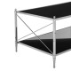 Ascot Chrome And Black Glass Coffee Table 