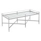 Ashbury Silver And Mirrored Glass Finish Coffee Table
