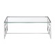 Stratus Chrome Finish Rectangle Base CoffeeTable