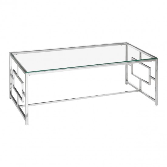 Stratus Chrome Finish Rectangle Base CoffeeTable