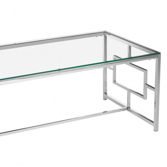 Stratus Chrome Finish Rectangle Base CoffeeTable