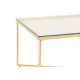 Stratus Gold Finish Cross Base Coffee Table
