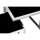 Eclectic Silver And Black Coffee Table With Side Table Inserts