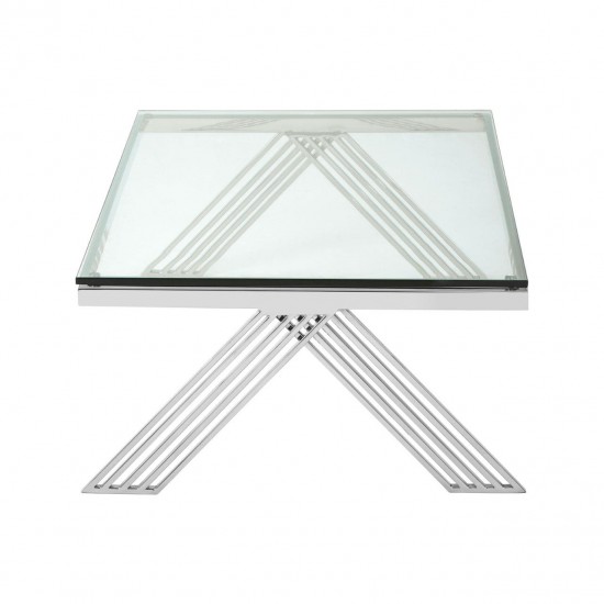Albany Chrome And Glass Coffee Table 