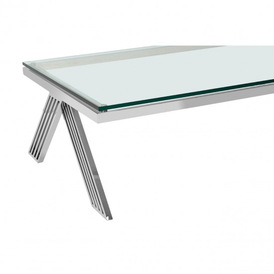 Albany Chrome And Glass Coffee Table 