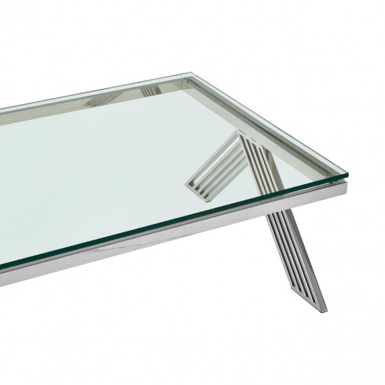 Albany Chrome And Glass Coffee Table 