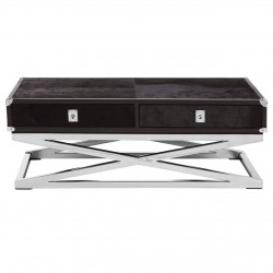 Soho Cow Hide Cross Base Coffee Table