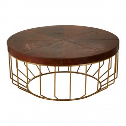 Soho Brown Leather Coffee Table
