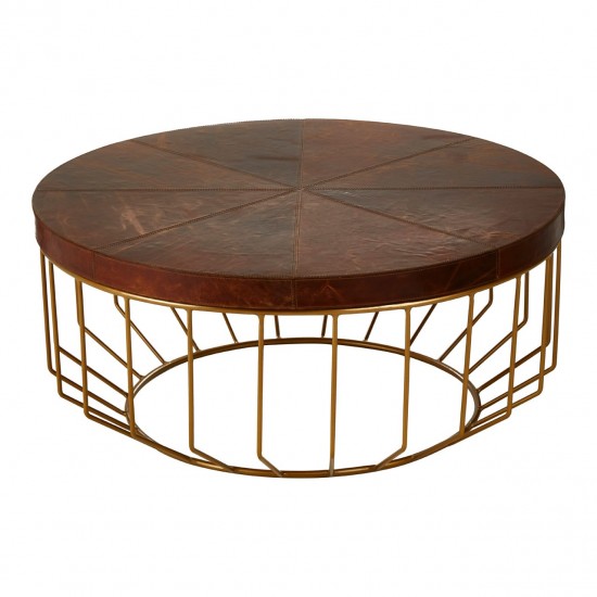 Soho Brown Leather Coffee Table