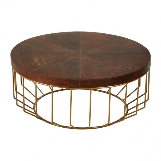Soho Brown Leather Coffee Table