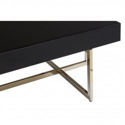 Astoria Black Gloss and Gold Finish Coffee Table 