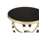 Astoria Round Black Gloss and Gold Finish Coffee Table