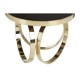 Astoria Round Black Gloss and Gold Finish Coffee Table
