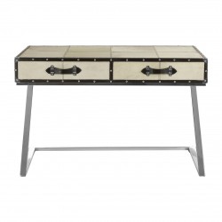 Soho Blond Cow Hide Console Table