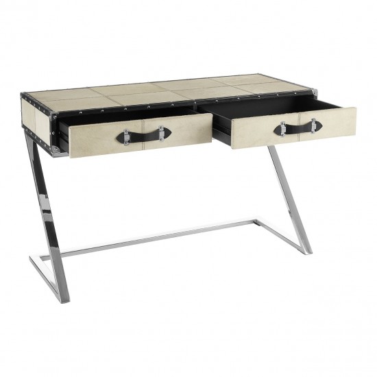 Soho Blond Cow Hide Console Table