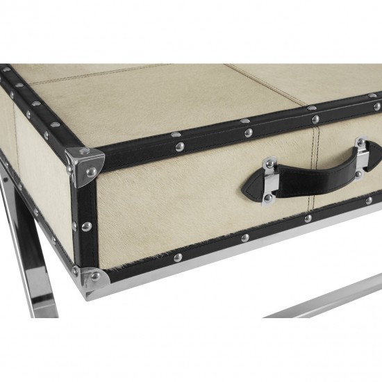 Soho Blond Cow Hide Console Table