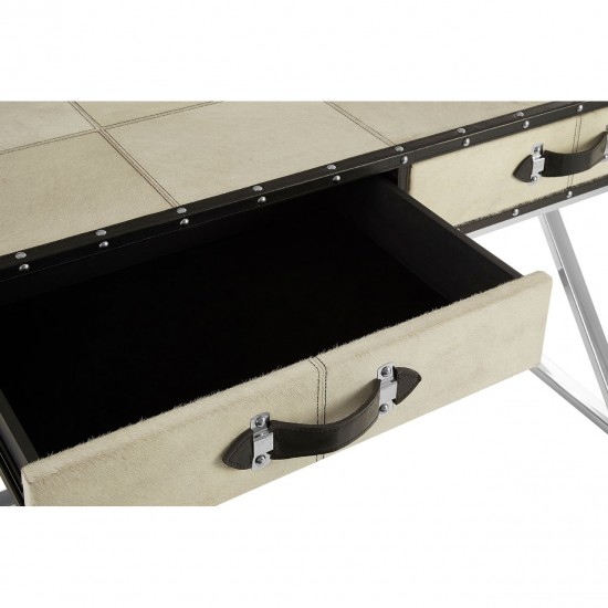 Soho Blond Cow Hide Console Table
