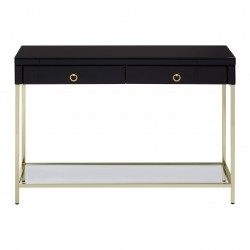 Brach Black and Gold Finish Console Table
