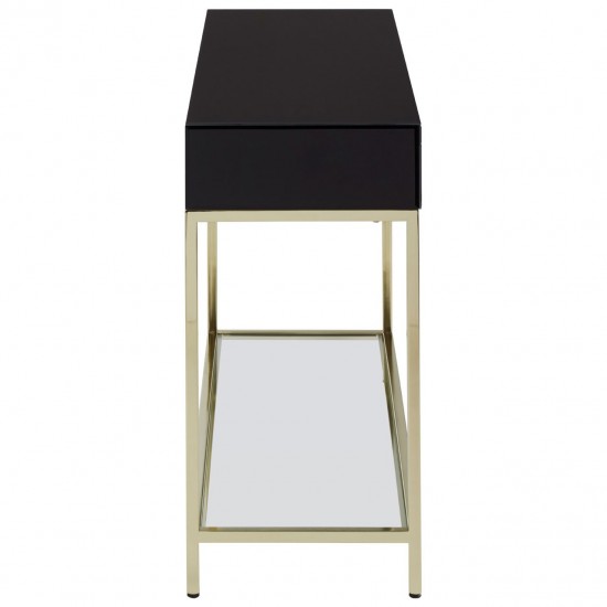Brach Black and Gold Finish Console Table