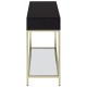 Brach Black and Gold Finish Console Table