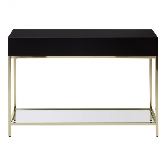 Brach Black and Gold Finish Console Table