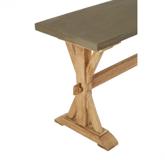 Tuscany Wood And Grey Console Table