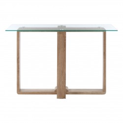 Tribeca Glass And Wood Console Table 