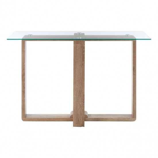 Tribeca Glass And Wood Console Table 