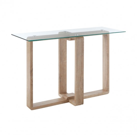Tribeca Glass And Wood Console Table 