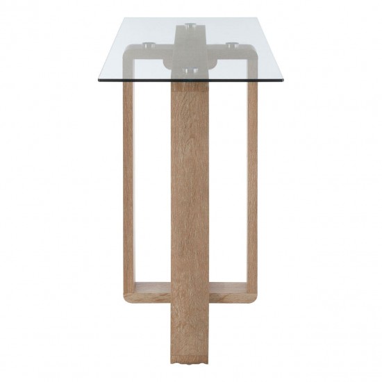 Tribeca Glass And Wood Console Table 