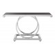 Miami Silver Finish and Black Console Table 
