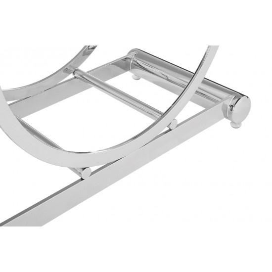 Miami Silver Finish and Black Console Table 