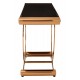 Miami Rose Gold Finish and Black Console Table 